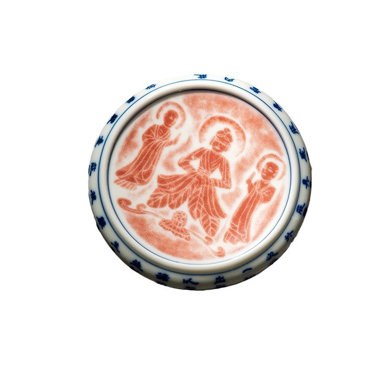 Yundku củi nung chà xát nắp nắp nắp ấm gốm sứ nắp nắp nắp nắp ấm chén phụ kiện bộ trà Kung Fu Trung Quốc đế lót ly