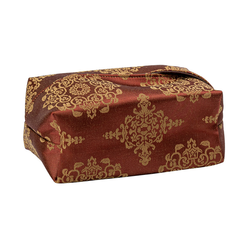 Hộp đựng khăn giấy nghệ thuật vải kiểu Trung Quốc mới phòng khách sáng tạo hộp rút giấy sang trọng Túi đựng khăn giấy phòng ngủ gia dụng