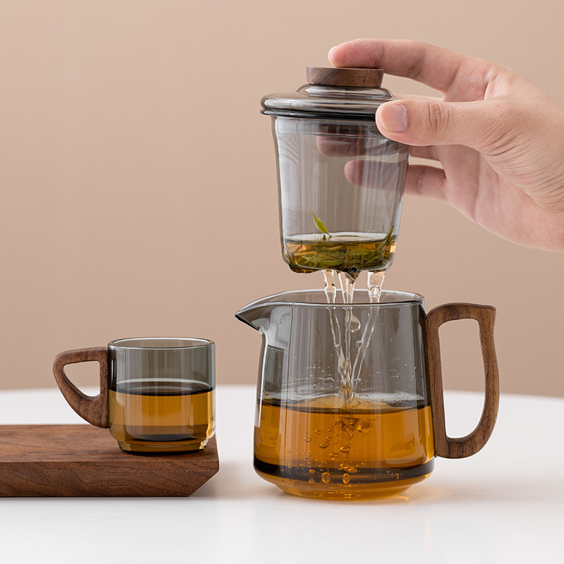 Ấm trà thủy tinh, bếp gốm điện gia dụng chịu nhiệt độ cao, dụng cụ nấu trà, lọc trà đen văn phòng, ấm pha trà, cốc tách nước