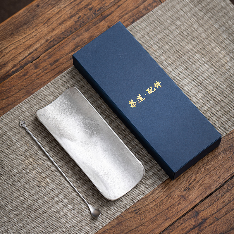 Dụng cụ đánh thức trà cánh sen thiếc cổ mới, thìa trà, thìa trà sáng tạo, dụng cụ tách trà, Phụ Kiện Bộ trà, Bộ 2 món