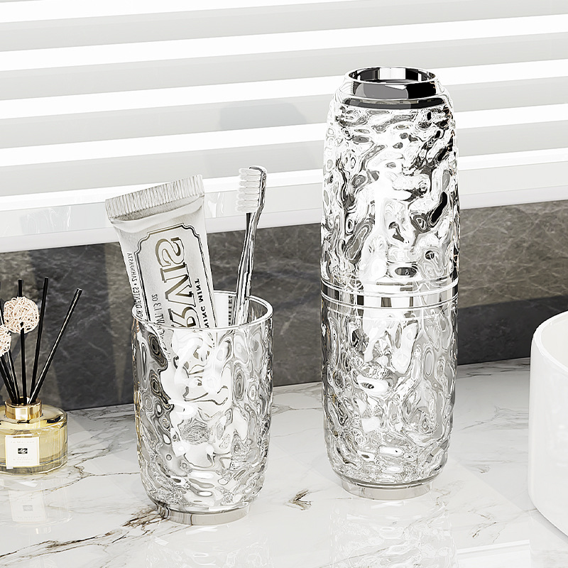 Cốc vệ sinh Du Lịch Mẫu sông băng, bàn chải đánh răng, kem đánh răng, Cốc thiết bị nha khoa, Bộ Lưu trữ bình răng di động, cốc súc miệng du lịch