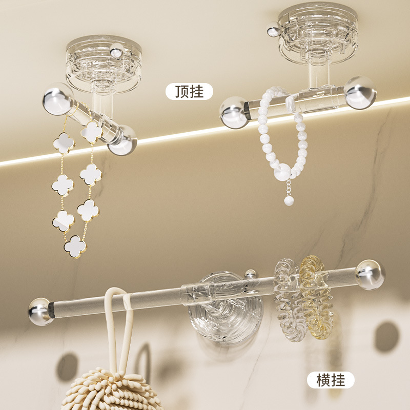 Móc treo dây đầu cốc hút giá để đồ không đục lỗ vòng tóc dây chun phụ kiện tóc móc treo phòng tắm rửa mặt giá để đồ dây đeo cổ tay