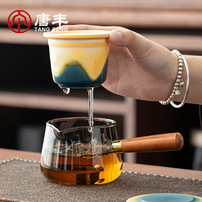Bộ ấm trà cao cấp dành cho giới trẻ tặng người lớn tuổi một bộ hộp quà tặng ấm trà tay cầm bên cao cấp sang trọng nhẹ nhàng chuyên dùng để pha trà