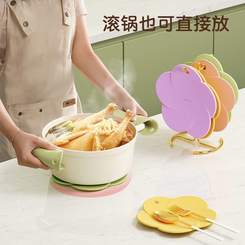 Lót nồi Lót cách nhiệt Lót bàn ăn Silicone gia dụng Lót cốc chống thấm dầu Lót Bát Lót đĩa chịu nhiệt độ cao chống bỏng dày