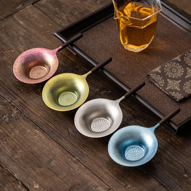 Lọc trà titan nguyên chất, tách trà, một mảnh, đa năng, lọc mịn, lọc trà titan không gỉ, bán buôn kháng khuẩn