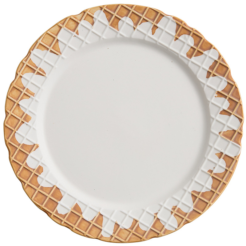 Bánh quy cổ điển sáng tạo cốc cà phê gốm cốc bột yến mạch tinh tế cao cấp cốc ăn sáng trà chiều đĩa chấm điểm đĩa tráng miệng