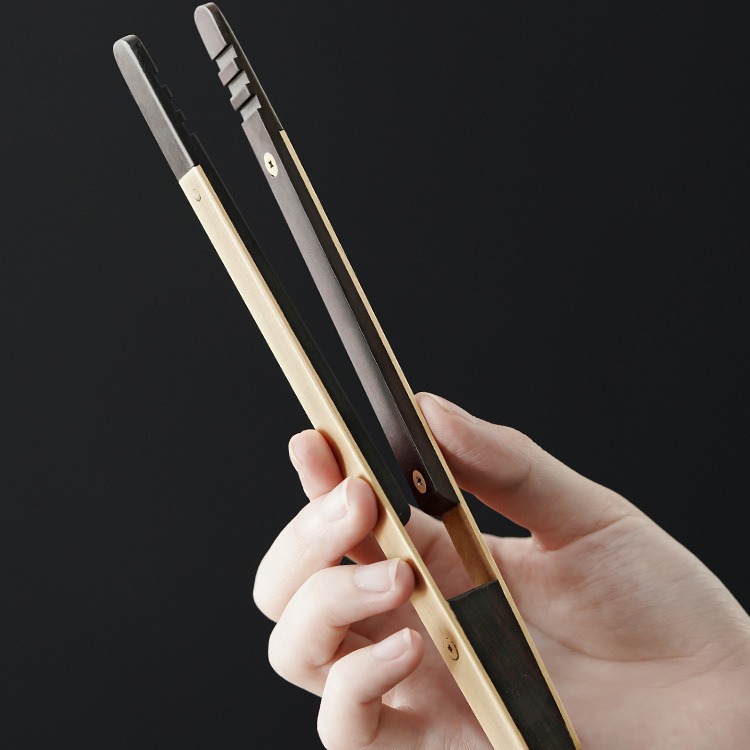 Phụ kiện bộ trà Kung Fu, kẹp trà, nhíp gỗ, bộ đầy đủ, tách trà gỗ đàn hương đen, kẹp lá trà, phụ kiện trà đạo.