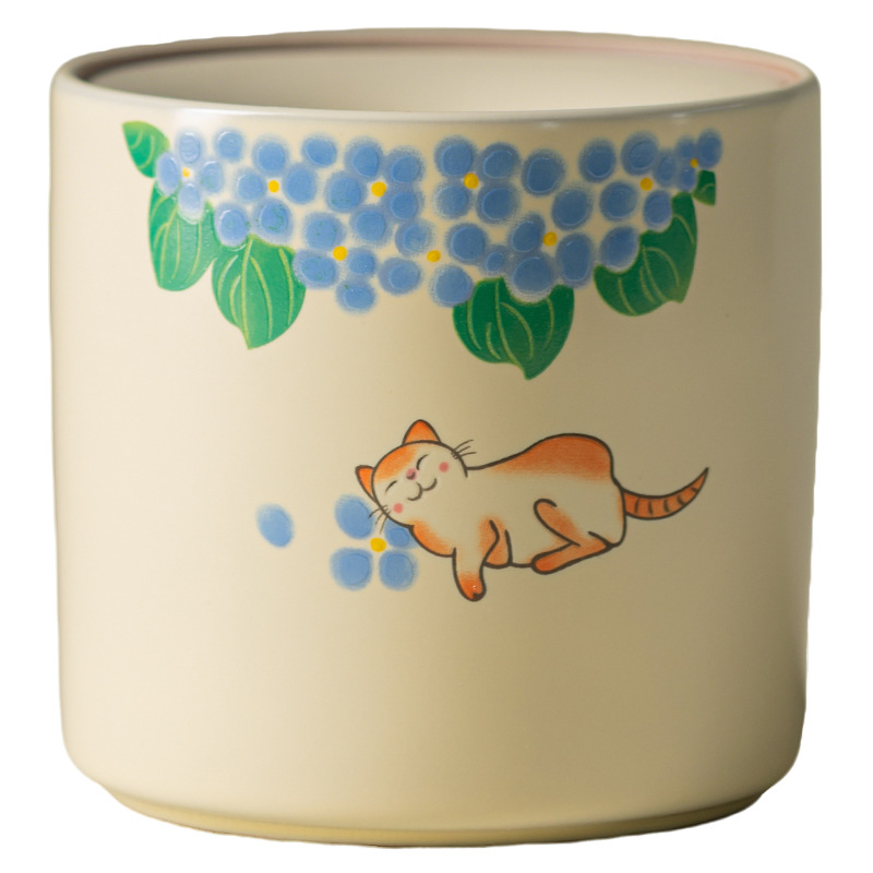 Gạt tàn bếp gốm sứ chống bay sáng tạo có nắp đậy, gạt tàn, gạt bã trà, phụ kiện trang trí bàn trà