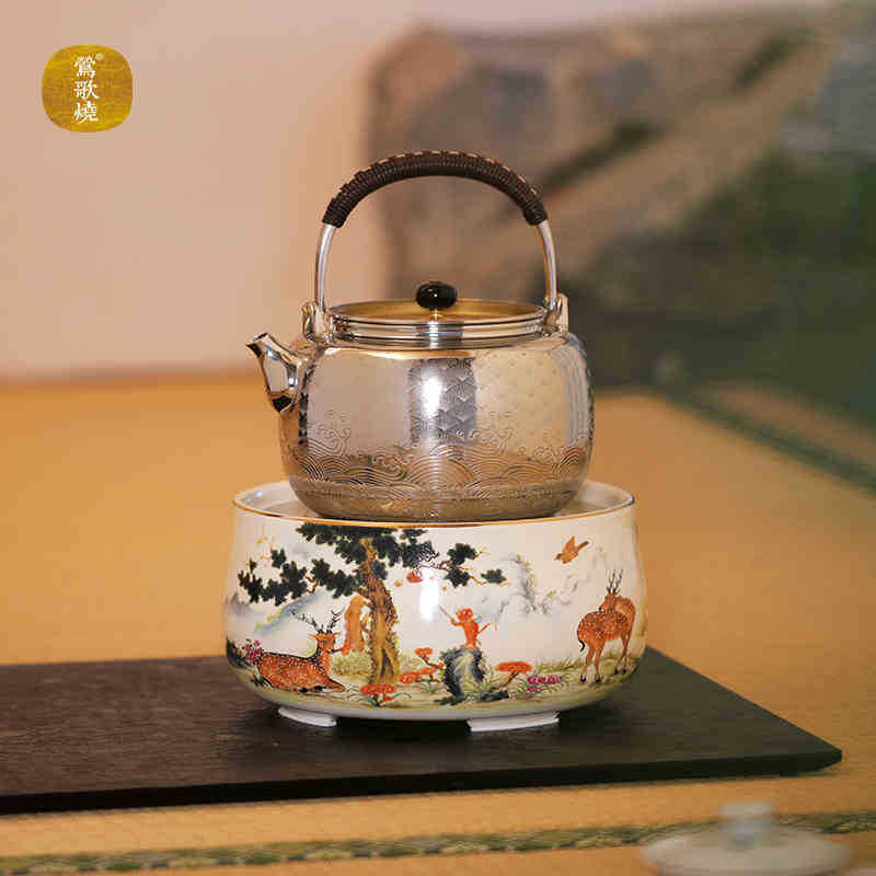 Lò nung gốm điện mới của Yingge Lò đun trà im lặng Fulu Fenghou không chọn ấm để pha trà Lò đun nước điều khiển từ xa không dây