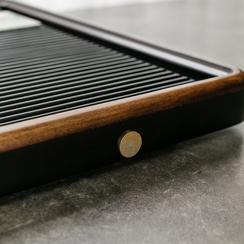 Khay trà gỗ Điện Bàn trà gỗ óc chó Bộ Trà Công Phu đơn giản Khay trà gỗ nhựa Điện