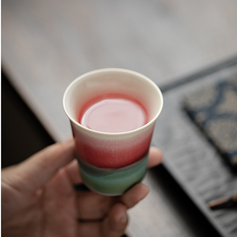 Cốc thơm Pinellia, tách trà gốm biến đổi lò Aurora, tách trà cá nhân, tách trà, bộ trà Kung Fu gia dụng, hộp quà