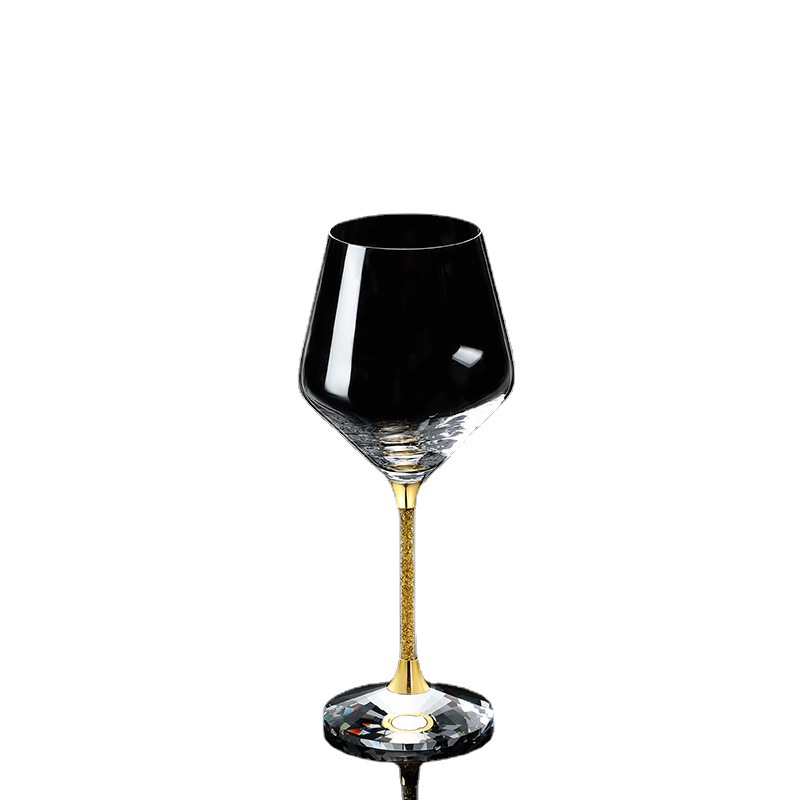 Nhà sản xuất bán buôn cốc thủy tinh pha lê Bordeaux đơn ly rượu vang đỏ có kim cương ly rượu gia dụng cốc pha lê