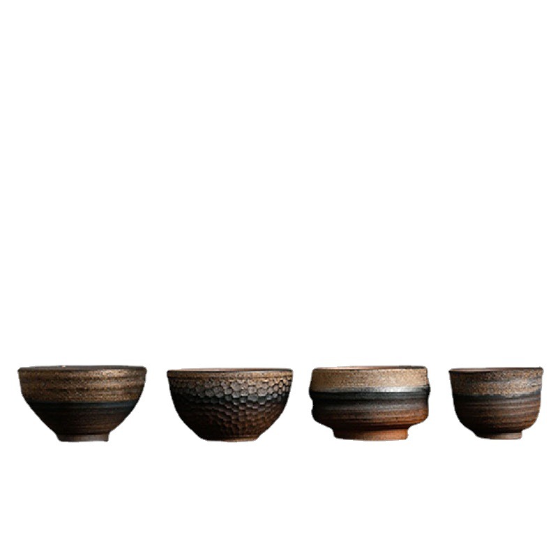 Cốc trà Gốm Sứ Cổ Điển Thủ Công cốc trà gốm thô kiểu Nhật cốc chủ nhân cốc cốc gốm sứ Kung Fu cốc trà Trung Quốc