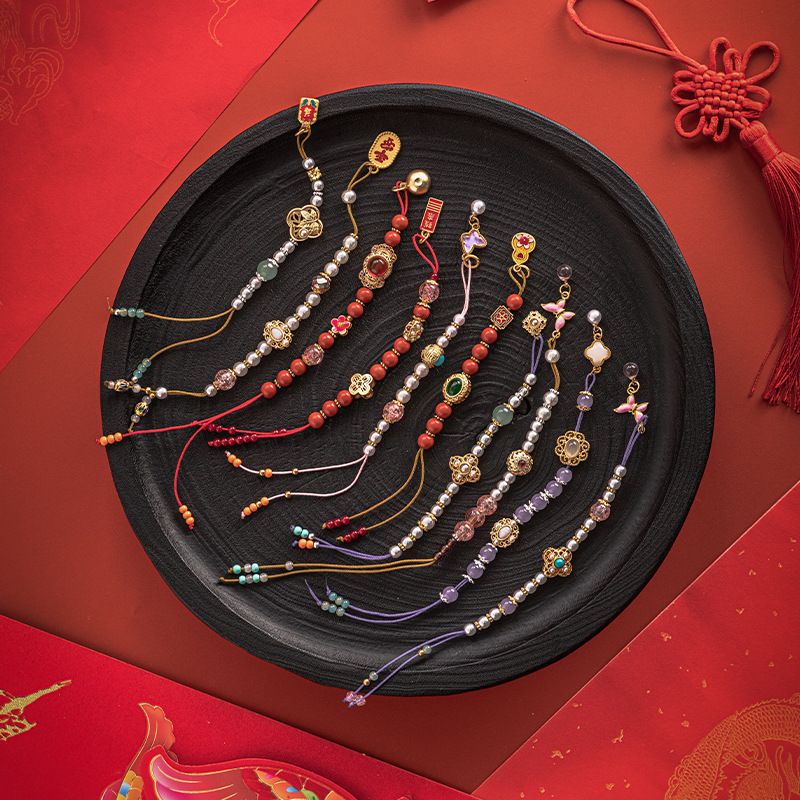 Mặt dây chuyền nhỏ xách tay kiểu Trung Quốc mới mặt dây chuyền ấm trà có nắp gia dụng ấm trà dây trà đồ trang trí phụ kiện trà đạo