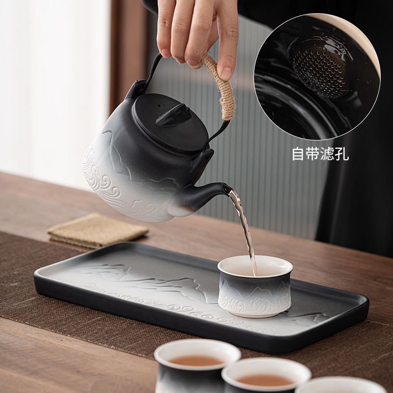 Bộ bọt khô Shanhai Guan Bộ dụng cụ trà Kung Fu đơn giản Bộ trà quà tặng doanh nghiệp Bộ trà nhỏ