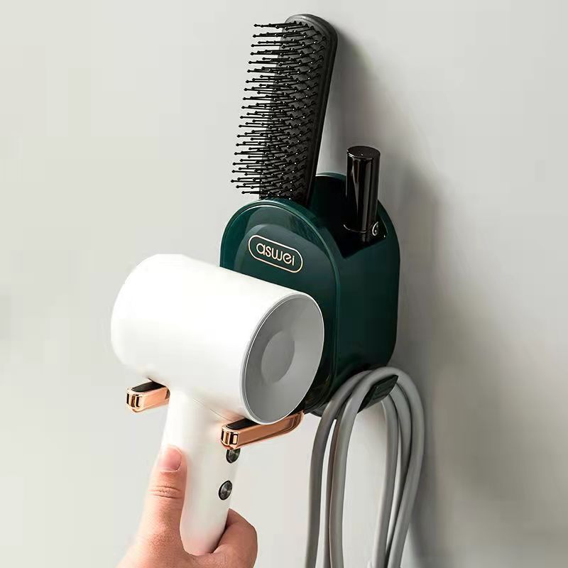 Giá để đồ máy sấy tóc không đục lỗ nhà vệ sinh nhà tắm Giá Treo Máy Sấy Tóc