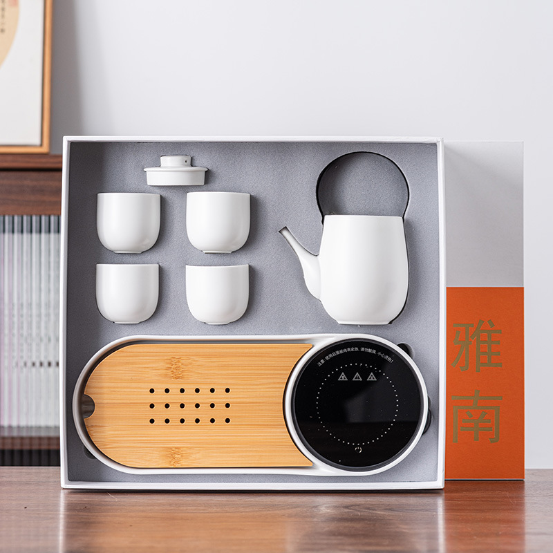 Bán buôn Da'antang Ấm pha trà nhiệt độ không đổi Yanan Bộ dụng cụ pha trà Kung Fu Bộ nhỏ gia dụng khay trà giữ nhiệt Biển Trà