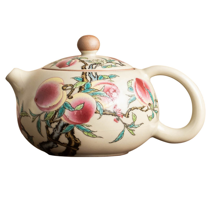 Ấm trà bộ trà gốm sứ, ấm trà, ấm trà, trà công nhân chống bỏng kiểu Trung Quốc gia dụng, ấm đơn lọc trà công nhân
