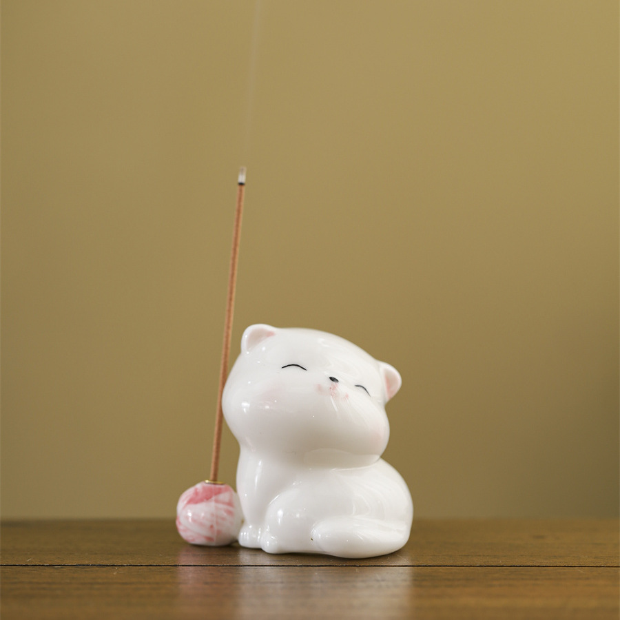 Lư hương gốm sứ cho bé mèo lư hương gia dụng lư hương trong nhà
