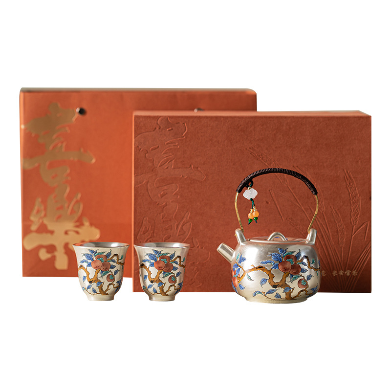 Bộ dụng cụ trà một ấm hai chén, ấm trà gốm sứ gia dụng, ấm trà, ấm trà, quà tặng