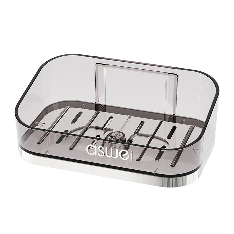 Giá đựng xà phòng thoát nước cao cấp gia dụng Hộp đựng xà phòng hai lớp treo tường phòng tắm và phòng tắm Giá để đồ không cần đục lỗ