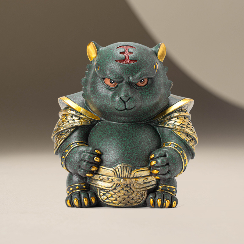 Đồ trang trí trà thú cưng để bàn bằng đá xanh hổ tiên phong đồ trang trí chơi trà đồ trang trí sáng tạo nhà kiểu Trung Quốc mới đồ trang trí lối vào