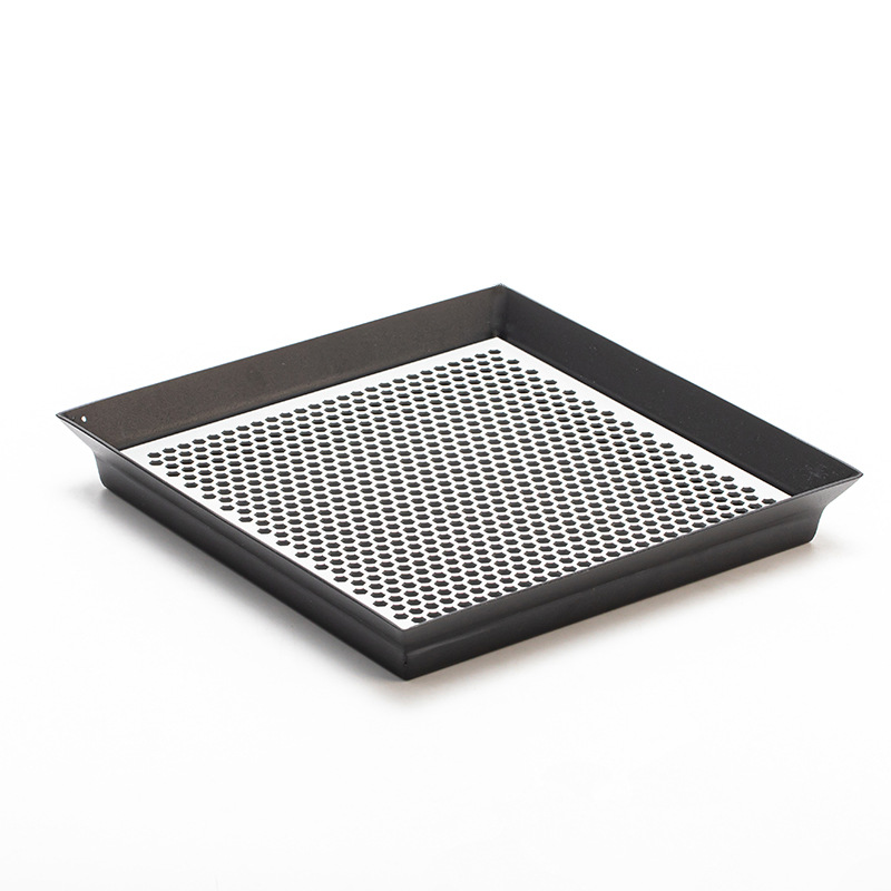 Chậu vuông sắt rèn có khay trà khô, khay đựng nước và lọc trà, khay trà nhỏ kiểu Trung Quốc mới bằng nhôm