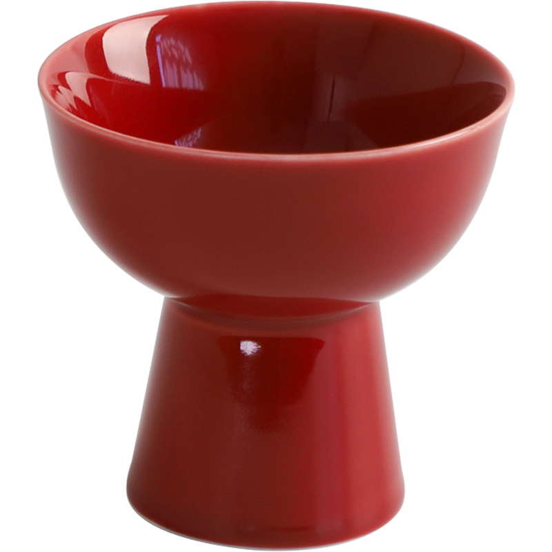 Đĩa giải khát chân cao gốm sứ Mini Đĩa trái cây trà đạo Bộ trà cổ điển Nhật Bản Bát bánh kẹo tráng miệng