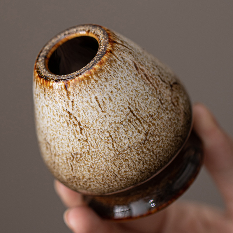 Bát matcha tinh tế kiểu Nhật với màu sắc chảy loang gốm đánh trà đứng bộ trà phụ kiện giả trà nhà Tống biểu diễn bát trà đế đánh trà