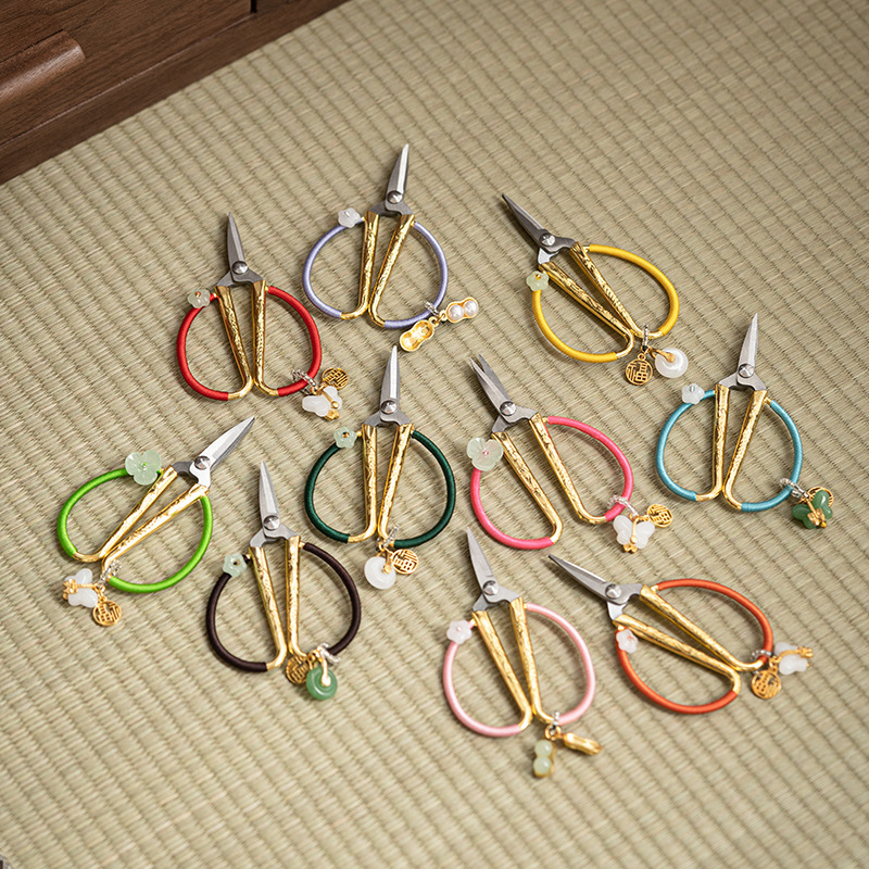 Túi pha trà kiểu mới kiểu Trung Quốc kéo chuyên dụng kéo trà cổ điển kéo nhỏ nghệ thuật trà đạo phụ kiện bộ trà Nhật Bản