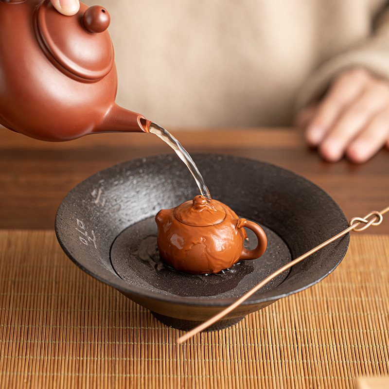 Ấm đầu ngón tay Ấm trà mini cát tím chơi trà bàn pha trà đồ trang trí thú cưng trà đạo Kung Fu không khớp