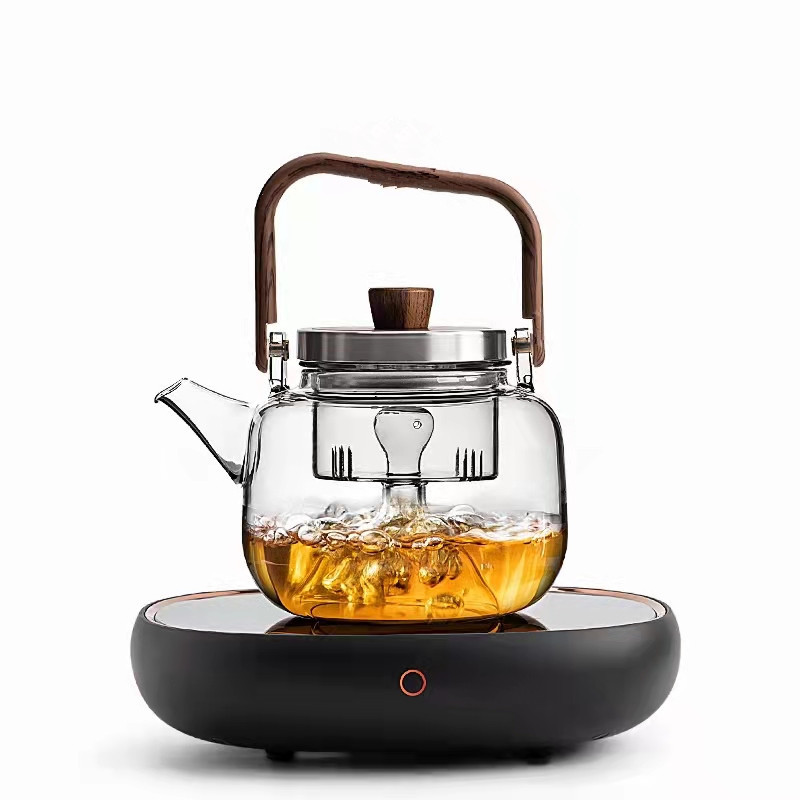 Dụng cụ nấu trà cao cấp Xiaozuo ấm thủy tinh chịu nhiệt dày dặn gia dụng bếp pha trà tự động sang trọng nhẹ dung tích lớn bếp nấu gốm điện
