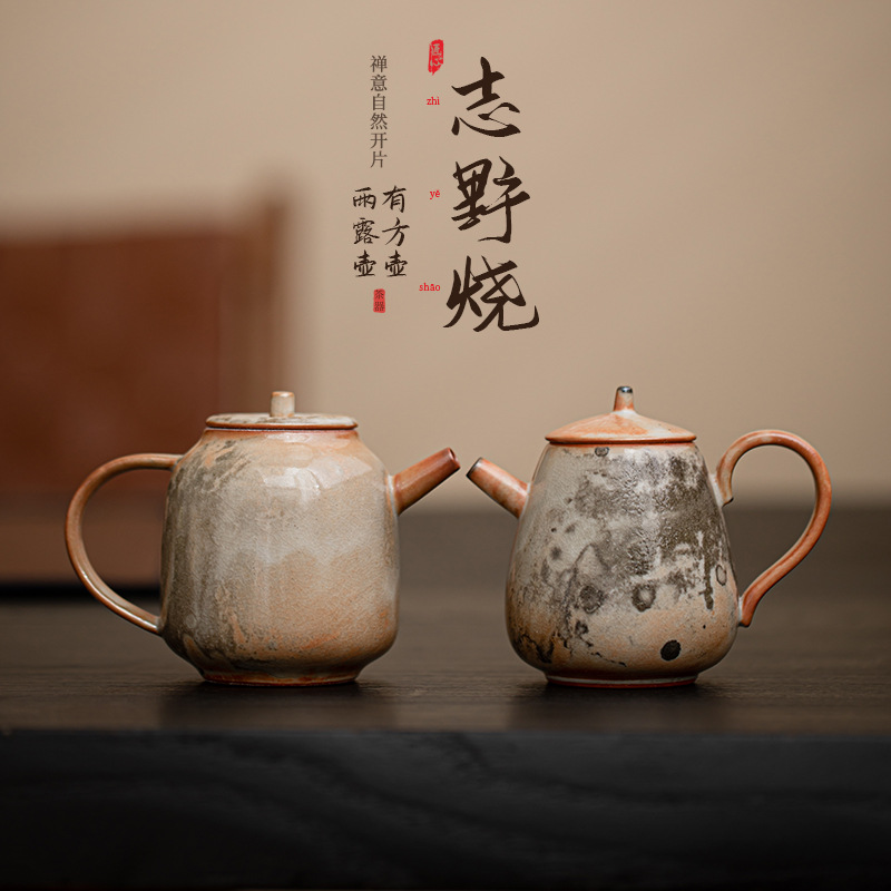 Nồi vuông Shiino Shiyaki Bộ ấm trà Kung Fu gốm sứ cổ điển thay đổi sáng tạo ấm pha trà bóng lỗ lọc ấm đơn