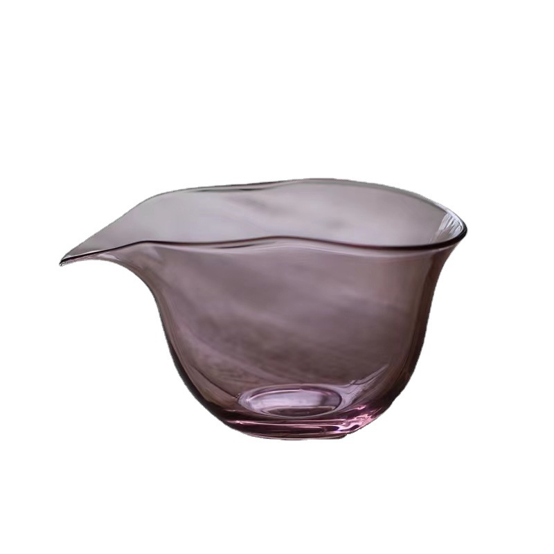 Dụng cụ chia tách trà hồ lô màu hồng Cốc trà thủy tinh chịu nhiệt dày kiểu Nhật