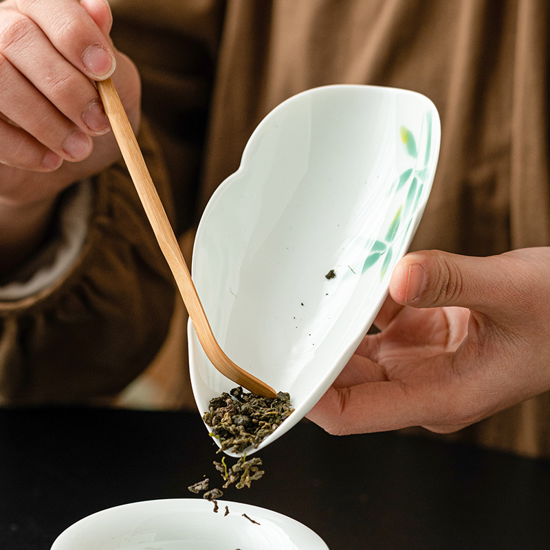 Trà xám thực vật, thìa trà, thìa trà, xẻng trà vẽ tay, cuộn cao cấp, trà, trà đánh thức trà, trà, rót trà, dụng cụ lấy trà