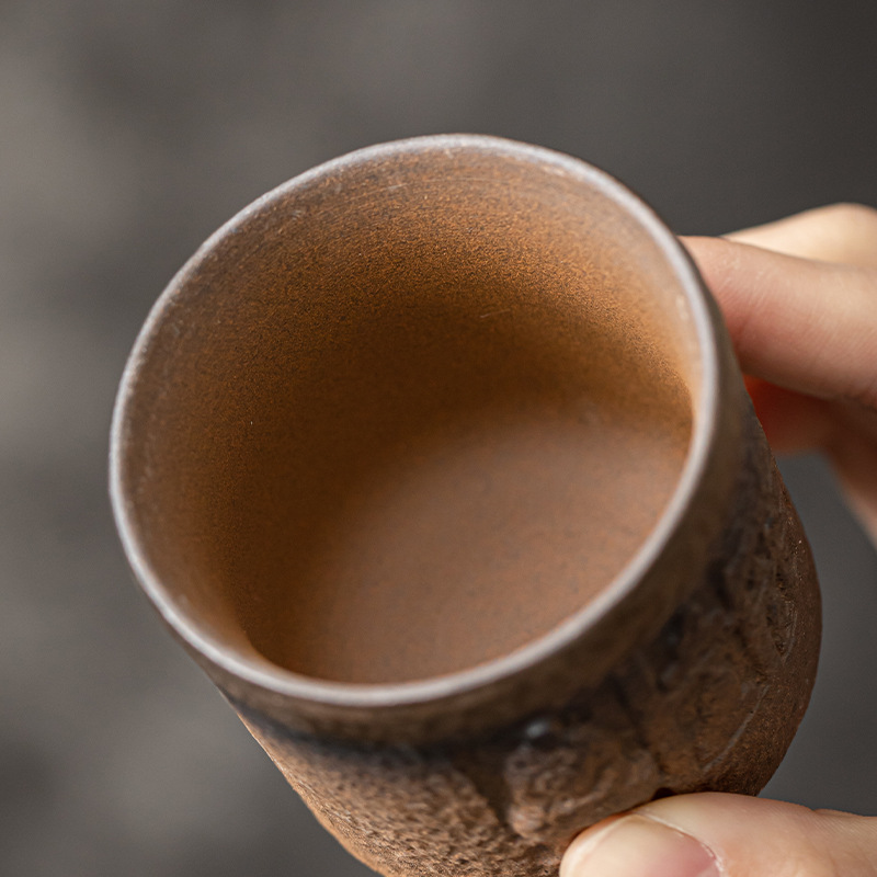 Cốc sứ Đôn Hoàng tráng men mạ vàng cổ điển cốc chủ nhân cốc trà gốm sứ thủ công cổ xưa cốc nhỏ bộ trà Kung Fu