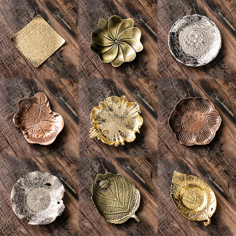 Đế cốc kiểu Nhật, đế cốc hợp kim, đế cách nhiệt hình tròn sáng tạo, đế cốc giả đồng, đế trà Kung Fu cổ điển, trà đạo