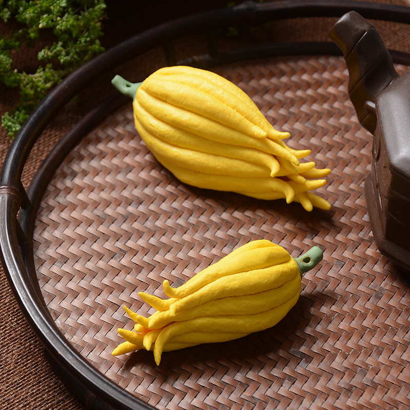 Đồ trang trí dưa su thủ công bằng gốm sứ mỹ nghệ có thể nuôi được, phụ kiện trà Kungfu cam, bàn mini