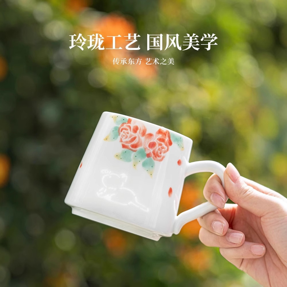 Cốc pha trà gốm sứ văn phòng
