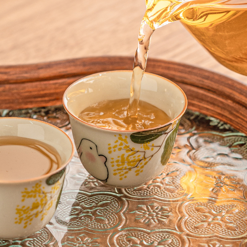 Cốc trà vẽ tay Jingui Yuetu, cốc chủ nhân cao cấp cá nhân, cốc đơn, Bộ trà Kung Fu gốm sứ Trung Quốc, cốc trà nhỏ