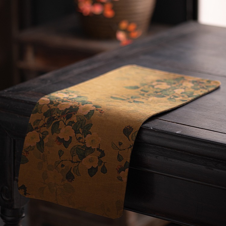 Phong cách Trung Quốc mới và cũ chất liệu sợi mây thơm bàn trà phong cách Trung Quốc tằm tằm tiên hạc mây thơm sợi khô đệm bong bóng nhẹ vải sang trọng cách nhiệt trà đạo