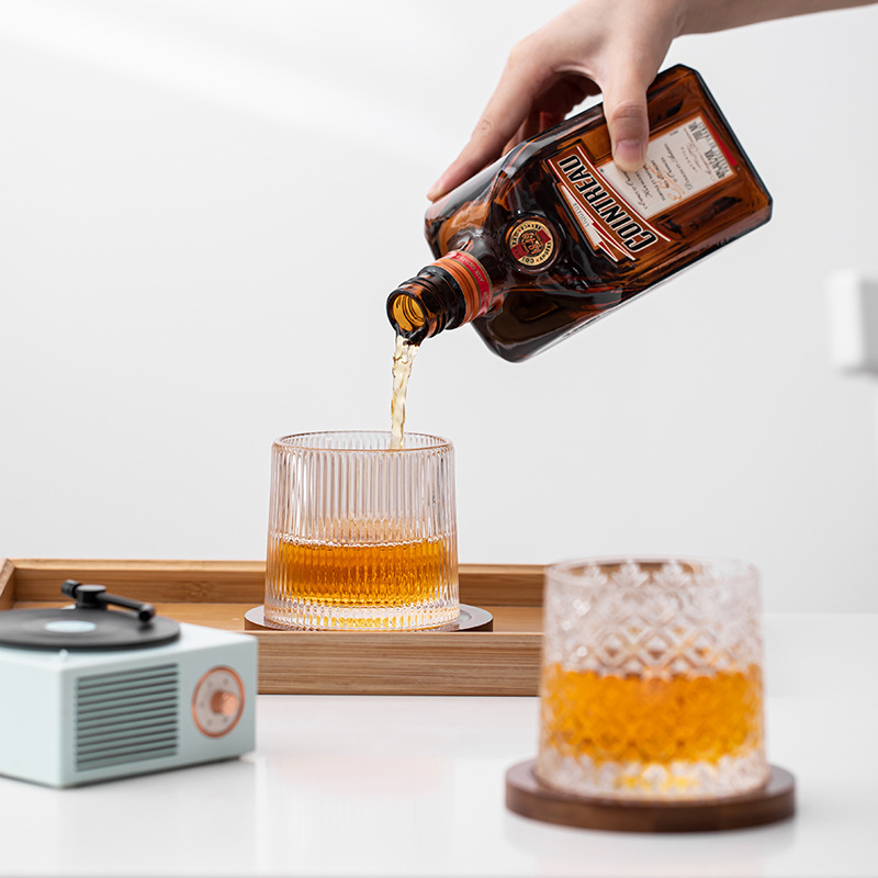 Cốc nước thủy tinh phong cách Nhật Bản, cốc văn phòng gia dụng pha lê trong suốt sáng tạo nổi tiếng trên mạng