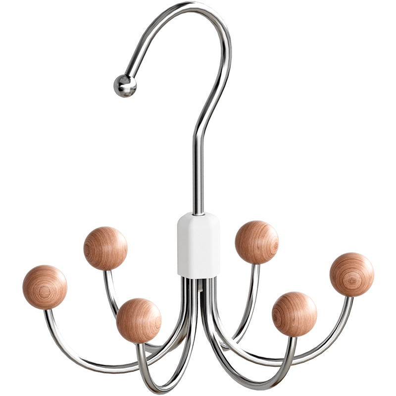 Móc sáu móng, móc treo tủ quần áo xoay 360 độ, móc treo đồ lót đa năng, móc treo quần áo, mũ, móc đựng đồ