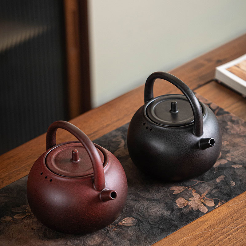 Ấm trà pha trà gốm sứ cổ điển Trung Quốc ấm trà ấm trà dụng cụ pha trà kungfu gia dụng ấm đơn dung tích lớn