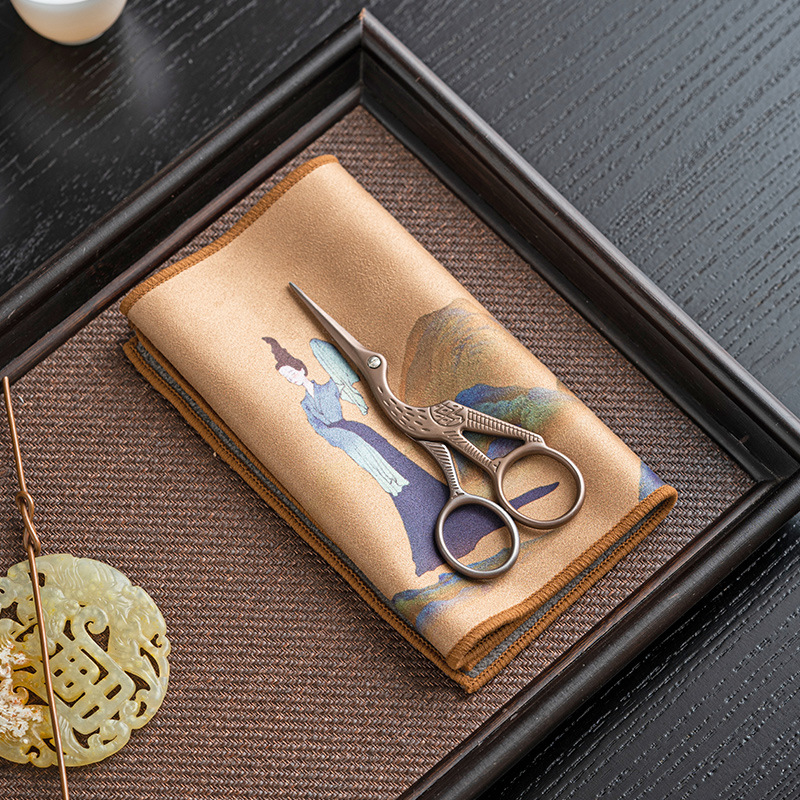 Khăn trà dày thấm nước cao cấp vải trà Trung Quốc trà đạo bàn trà chuyên dụng đệm trà Zen Yi Qianli giang sơn khăn lau