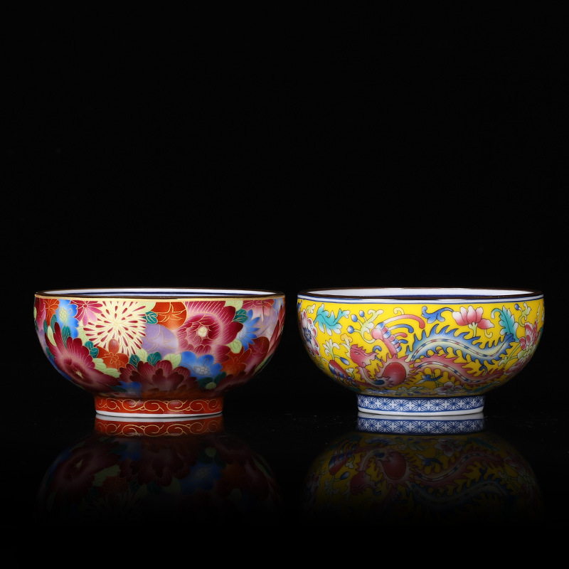 Cốc trà sứ trắng xanh Jingdezhen Bộ trà Kung Fu chuyên dụng cá nhân Cốc chủ nhân Cốc đơn Cốc trà cỡ lớn Quà Tặng