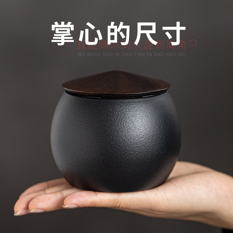 Bình đựng trà cầm tay Bình đựng đồ cỡ nhỏ gốm sứ gia dụng Bình đựng đồ mini du lịch sáng tạo bình kín chống ẩm