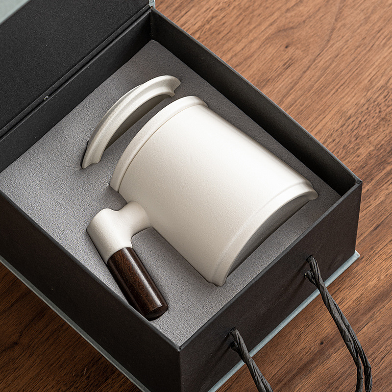 Cốc trà Cốc văn phòng cao cấp chuyên dụng cá nhân cốc nước gốm có tay cầm cốc Cốc Cốc Cốc cốc tách nước trà cốc dung tích lớn