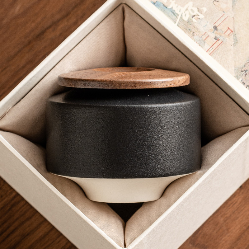 Bình trà gốm sứ Miaoyan bình kín chống ẩm cao cấp bình thiền kiểu Trung Quốc bình rỗng bình trà bình đựng trà