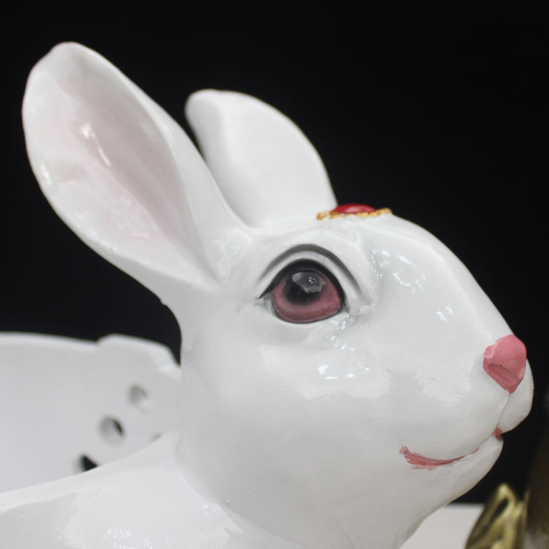Hình thỏ trắng nhỏ đặc biệt khách sạn đá khô sáng tạo đĩa lẩu hình đĩa lớn nhà hàng sưởi ấm cao cấp